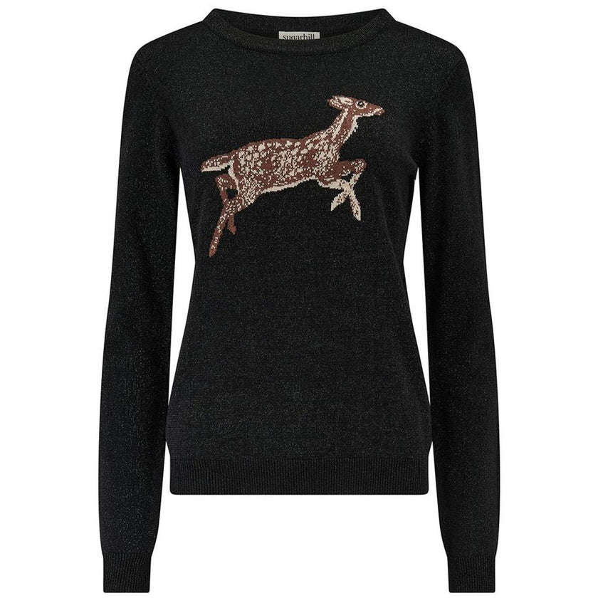 Sugarhill Brighton Rowena Jumper Black/Sparkling Deer
