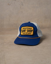 Load image into Gallery viewer, McTavish Surf Shop Trucker Cap Dark Blue
