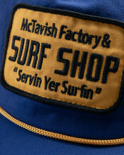 Load image into Gallery viewer, McTavish Surf Shop Trucker Cap Dark Blue
