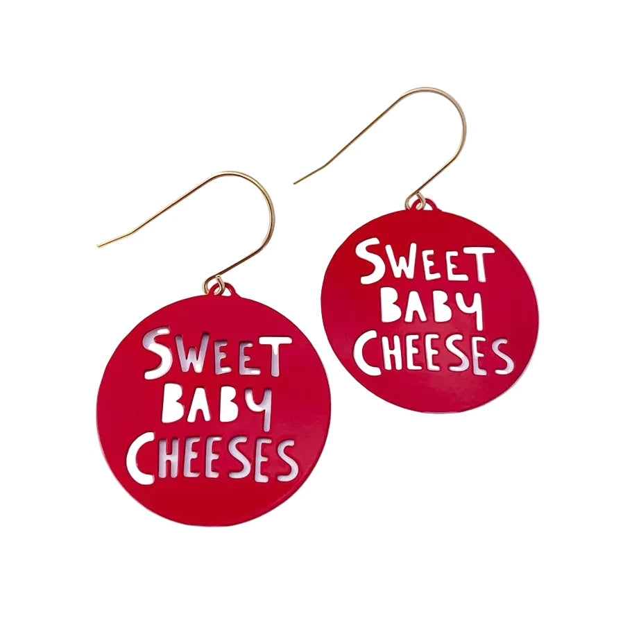 DENZ Sweet Baby Cheeses Earrings Red