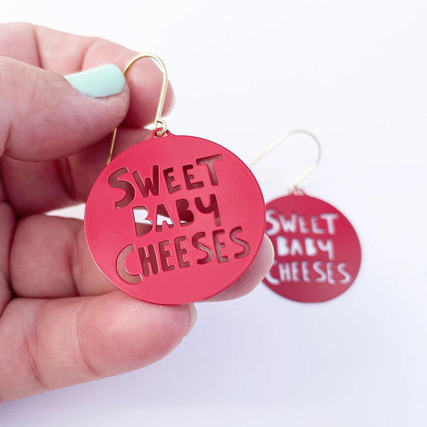 DENZ Sweet Baby Cheeses Earrings Red