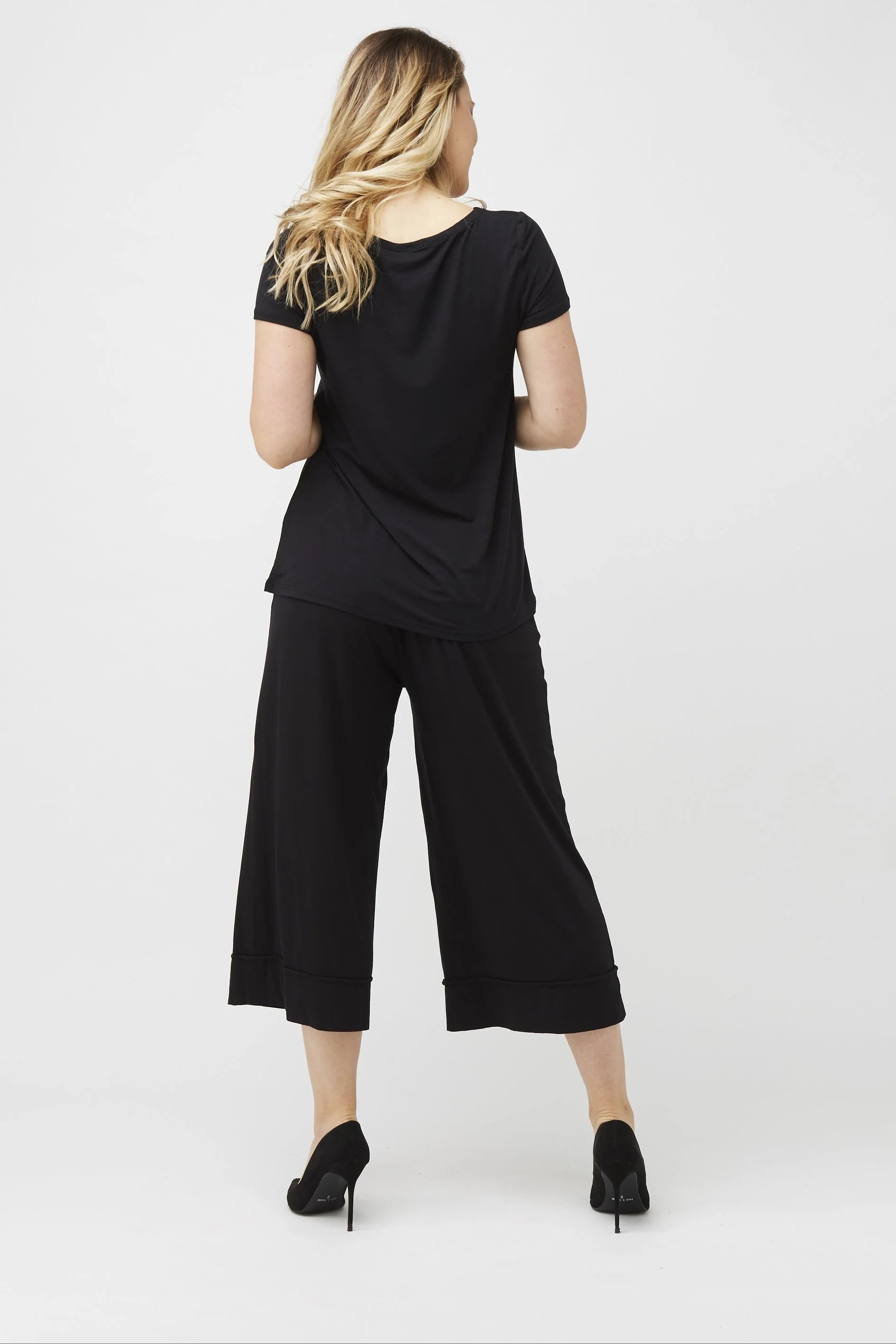 Tani 8965 Culotte Resort Pant Black