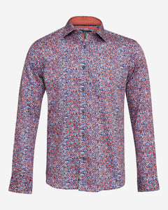 Thomson & Richards L/S Shirt Kamara Blue/Rust