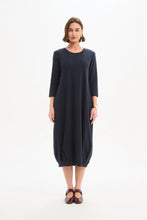 Load image into Gallery viewer, Tirelli Banded Hem Jersey Dress Navy
