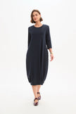 Tirelli Banded Hem Jersey Dress Navy