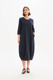 Tirelli Banded Hem Jersey Dress Navy