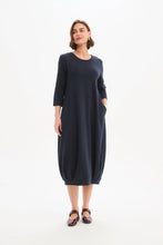 Load image into Gallery viewer, Tirelli Banded Hem Jersey Dress Navy
