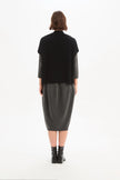 Tirelli Button Up Knit Vest Black