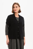 Tirelli Button Up Knit Vest Black