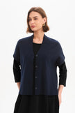 Tirelli Button Up Knit Vest Navy