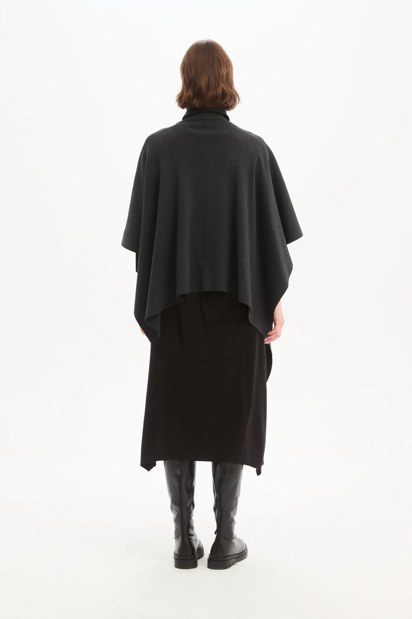 Tirelli Crossover Wrap Knit Charcoal