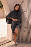 Tirelli Crossover Wrap Knit Charcoal