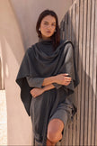 Tirelli Crossover Wrap Knit Charcoal