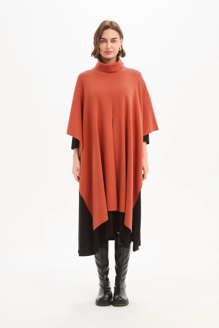 Tirelli Crossover Wrap Knit Terracotta
