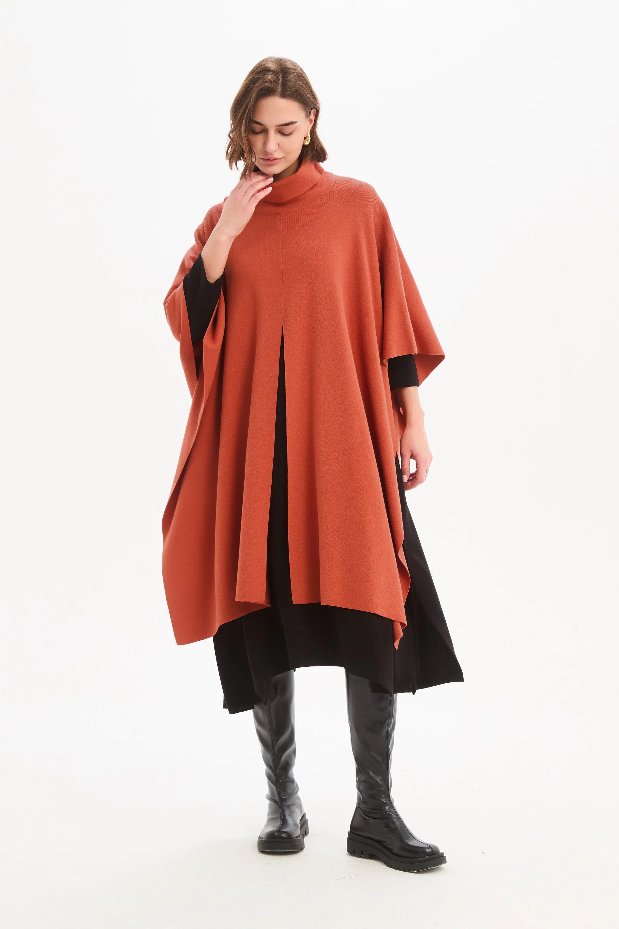 Tirelli Crossover Wrap Knit Terracotta