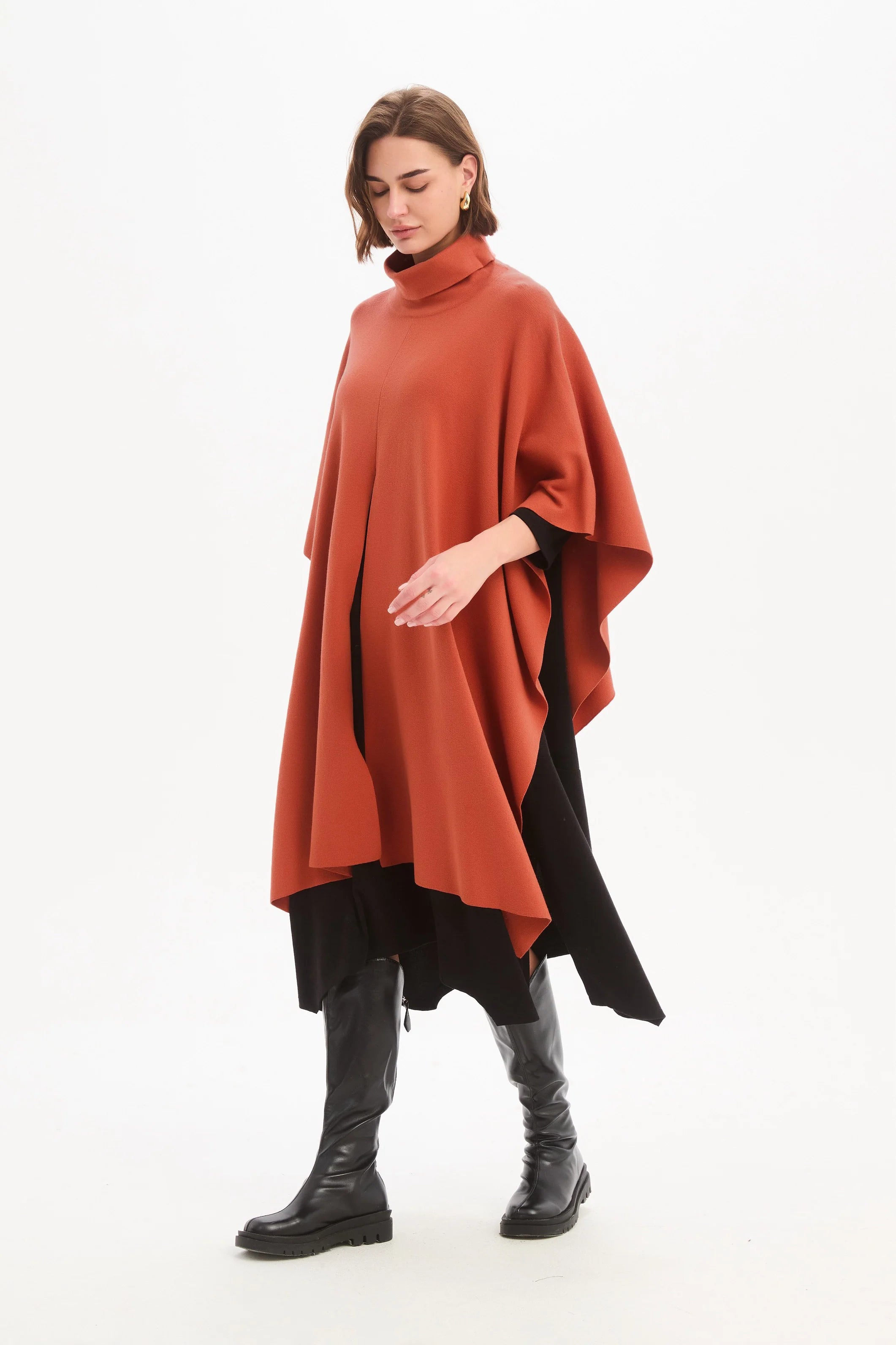 Tirelli Crossover Wrap Knit Terracotta