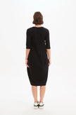 Tirelli Diagonal Seam Winter Dress Black