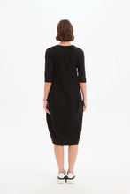 Load image into Gallery viewer, Tirelli Diagonal Seam Winter Dress Black
