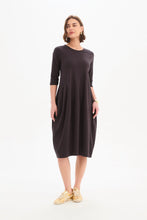 Load image into Gallery viewer, Tirelli Diagonal Seam Winter Dress Chocolate
