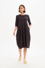 Load image into Gallery viewer, Tirelli Diagonal Seam Winter Dress Chocolate
