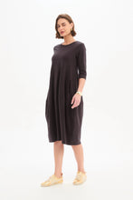 Load image into Gallery viewer, Tirelli Diagonal Seam Winter Dress Chocolate
