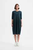 Tirelli Diagonal Seam Winter Dress Deep Ocean