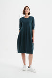 Tirelli Diagonal Seam Winter Dress Deep Ocean