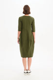 Tirelli Diagonal Seam Winter Dress Khaki