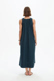 Tirelli Elastic Detail A-Line Dress Ocean Navy