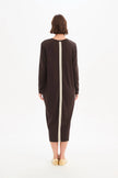 Tirelli Stripe Back Ovoid Dress Chocolate/Cream Stripe