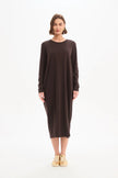 Tirelli Stripe Back Ovoid Dress Chocolate/Cream Stripe