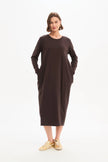 Tirelli Stripe Back Ovoid Dress Chocolate/Cream Stripe