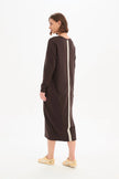 Tirelli Stripe Back Ovoid Dress Chocolate/Cream Stripe