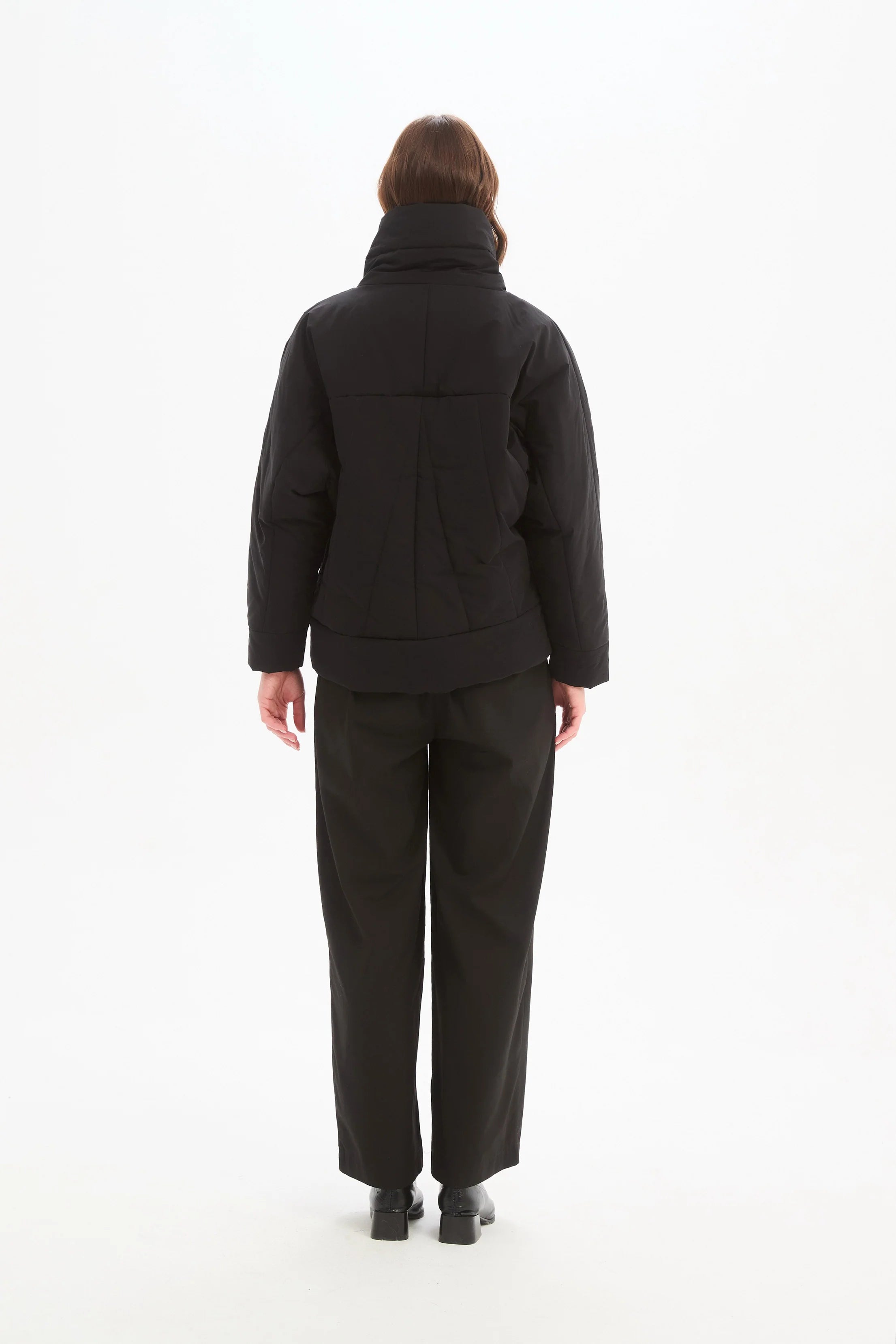 Tirelli Wrap Front Puffer Jacket Black