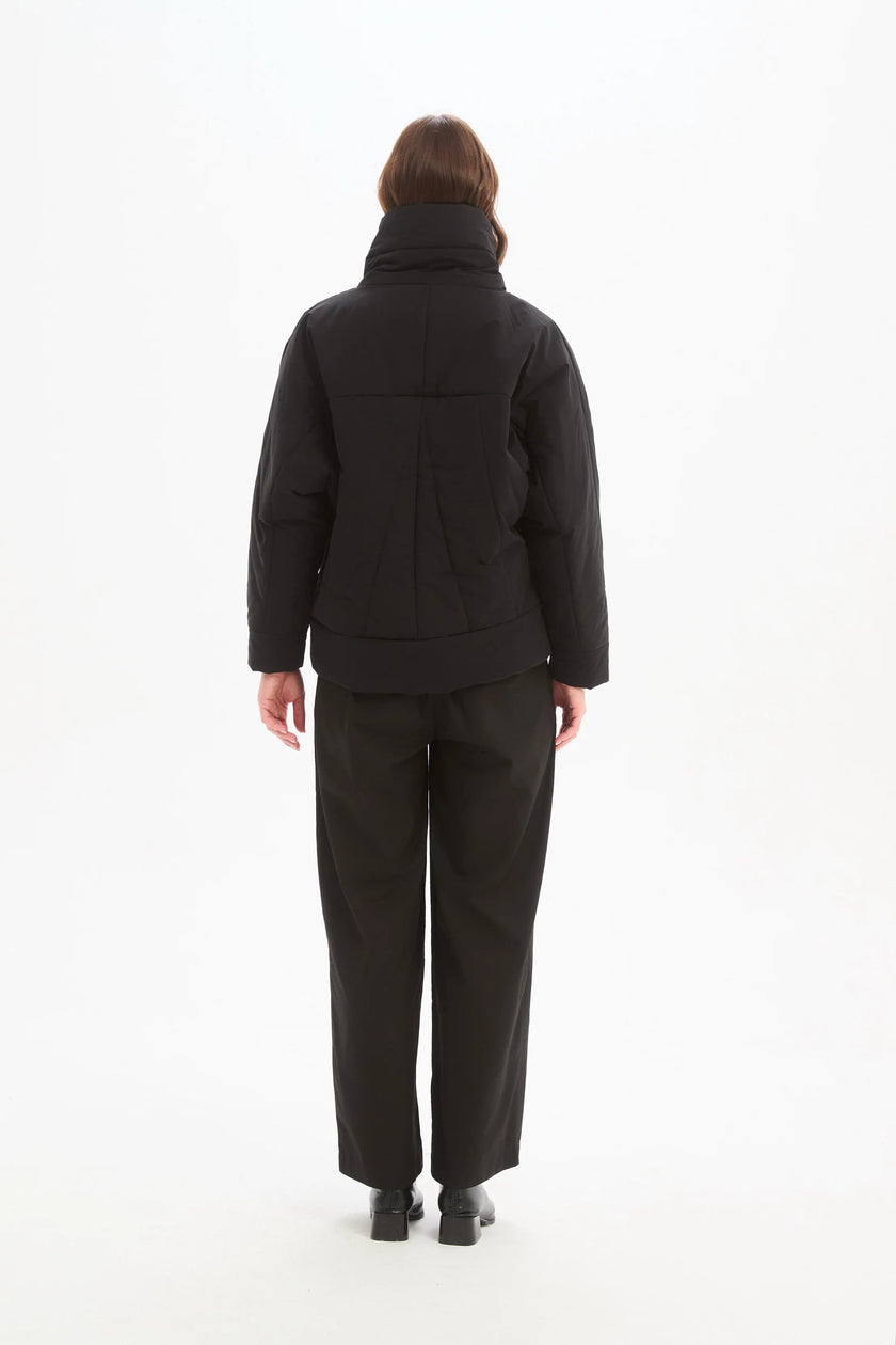 Tirelli Wrap Front Puffer Jacket Black