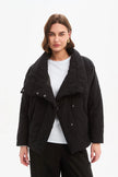Tirelli Wrap Front Puffer Jacket Black