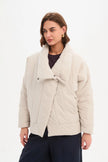 Tirelli Wrap Front Puffer Jacket Cream