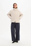 Tirelli Wrap Front Puffer Jacket Cream