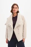 Tirelli Wrap Front Puffer Jacket Cream