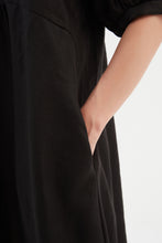 Load image into Gallery viewer, Tirelli Bishop Sleeve Shirring Dress Black
