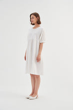 Load image into Gallery viewer, Tirelli Bishop Sleeve Shirring Dress White
