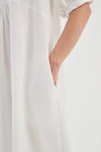 Load image into Gallery viewer, Tirelli Bishop Sleeve Shirring Dress White
