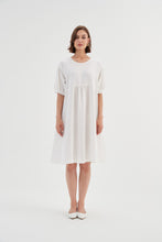 Load image into Gallery viewer, Tirelli Bishop Sleeve Shirring Dress White
