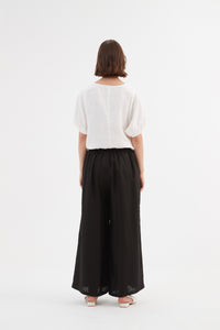 Tirelli Pleat Front Palazzo Pant Black