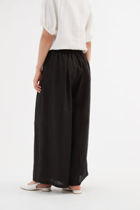 Tirelli Pleat Front Palazzo Pant Black