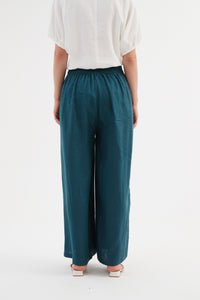 Tirelli Pleat Front Palazzo Pant Deep Marine