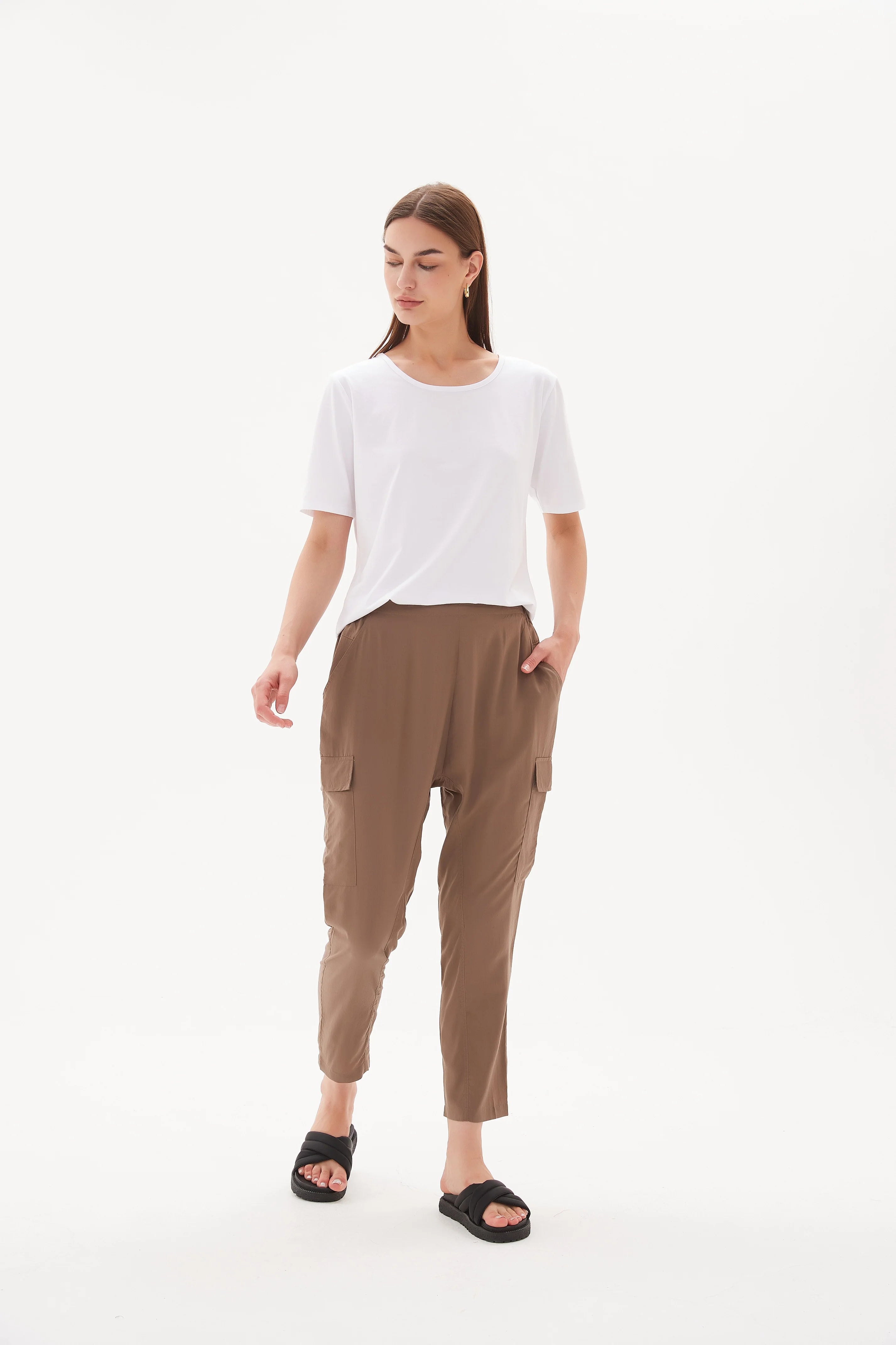Tirelli Soft Cargo Pant Dark Taupe