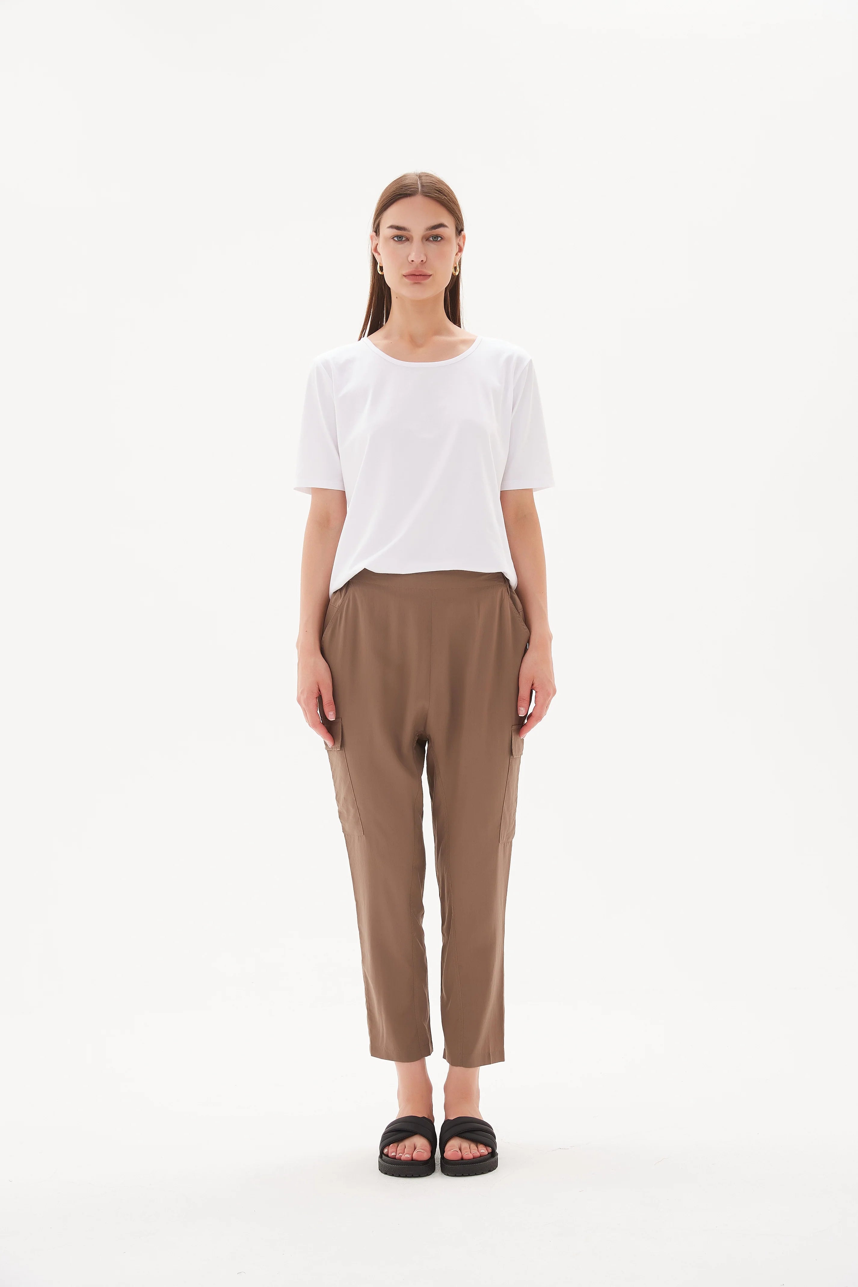 Tirelli Soft Cargo Pant Dark Taupe