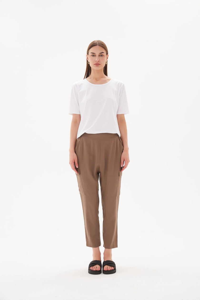 Tirelli Soft Cargo Pant Dark Taupe