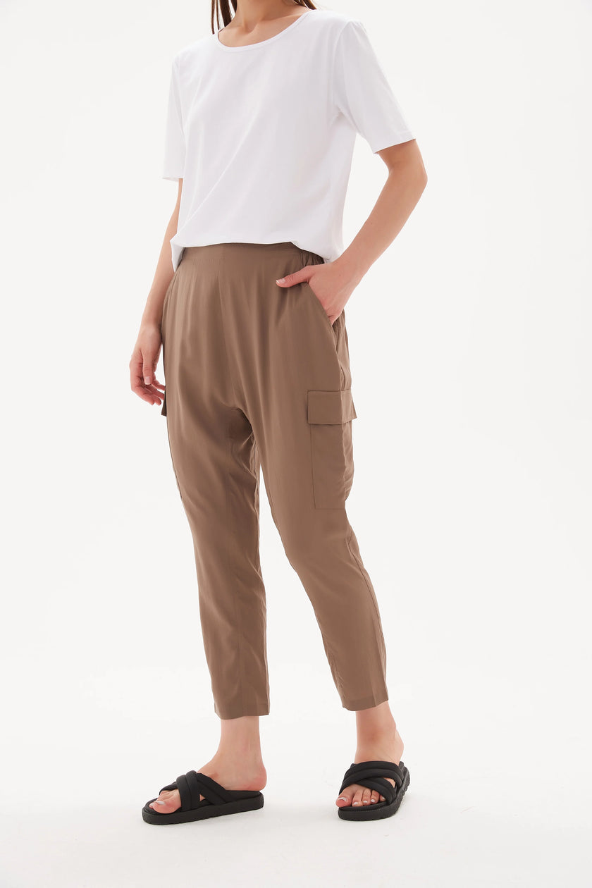 Tirelli Soft Cargo Pant Dark Taupe